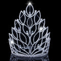 Silver Large Round Pageant Crown Rhinestone Pageant Crown
