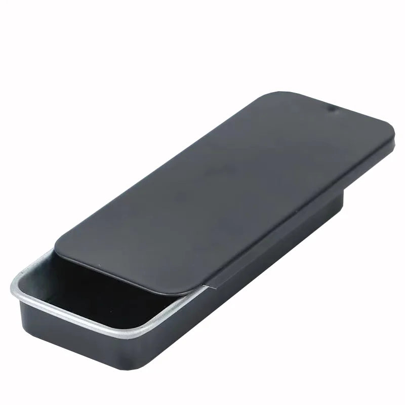 80x34x11mm Slide Top Lid Metal Jewelry Box Rectangle Mini Tin Sliding Tin Box Soap Packaging