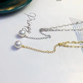 N332 7-8mm DIY Natural  Freshwater Pearl Charm Pendant Necklace Chain Accessory 925 Sterling Silver Jewelry for Women