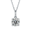 Fine Moissanite Silver Jewelry 1ct Moissanite Jewelry 925 Silver White Gold Plated Necklace Custom 14k 18k Gold