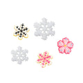 Hot Sale Xmas Snowflake Design Resin Cabochon Flatback Christmas Hanging Decoration