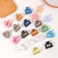 MIO 4cm/ 4.5cm Small Size Hollow Rectangle Hair Claw Clip Matte Solid Color Square Frosted Claw Clamps Morandi Clips