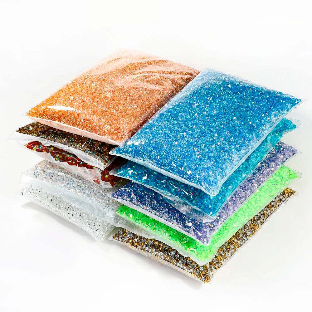 Yantuo Wholesale 2mm 3mm 4mm 5mm 6mm Transparent AB Jelly AB Crystal Stones Flatback Resin Rhinestone for DIY Decoration
