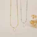 Korean Style S925 Sterling Silver Natural High-Grade Freshwater Pearl Necklace Niche Beads Snake Bones Chain Women's Pendant