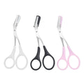 Wholesale Beauty Tools Eyebrow Trimmer Scissors With Comb Black Eyebrow Scissors
