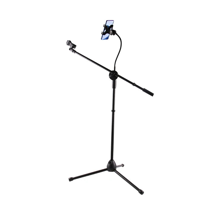 Karaoke Phone Mic Tripod Scissor Arm Floor Stand Microphone Holder