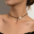 G.T Collar De Cadena Fashion Jewelry Factory Price Simple Chain Immitaton Pearl Bead Chain Flower OT Buckle Necklace for Ladies
