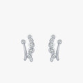 Ailmay Real 925 Sterling Silver Fashion Fine Tiny Small Bubble Clear Zircon Stud Earrings for Women Wedding Engagement Jewelry