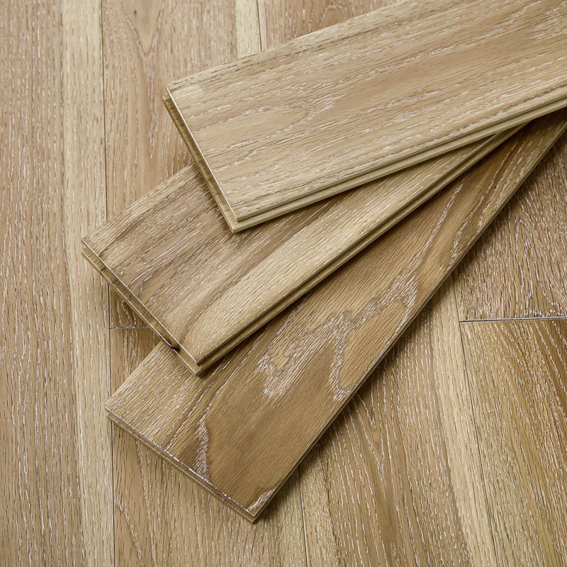 White Brushed Modern European Oak Hardwood Flooring with Click Lock Installation for Living Room & Bedroom ABCD Surface Grading