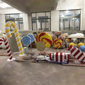 Christmas Candy Land Decor Crafts /lollipop Statue Playground Ornaments Candy Giant Lollipop Sculpture for Dessert Shop