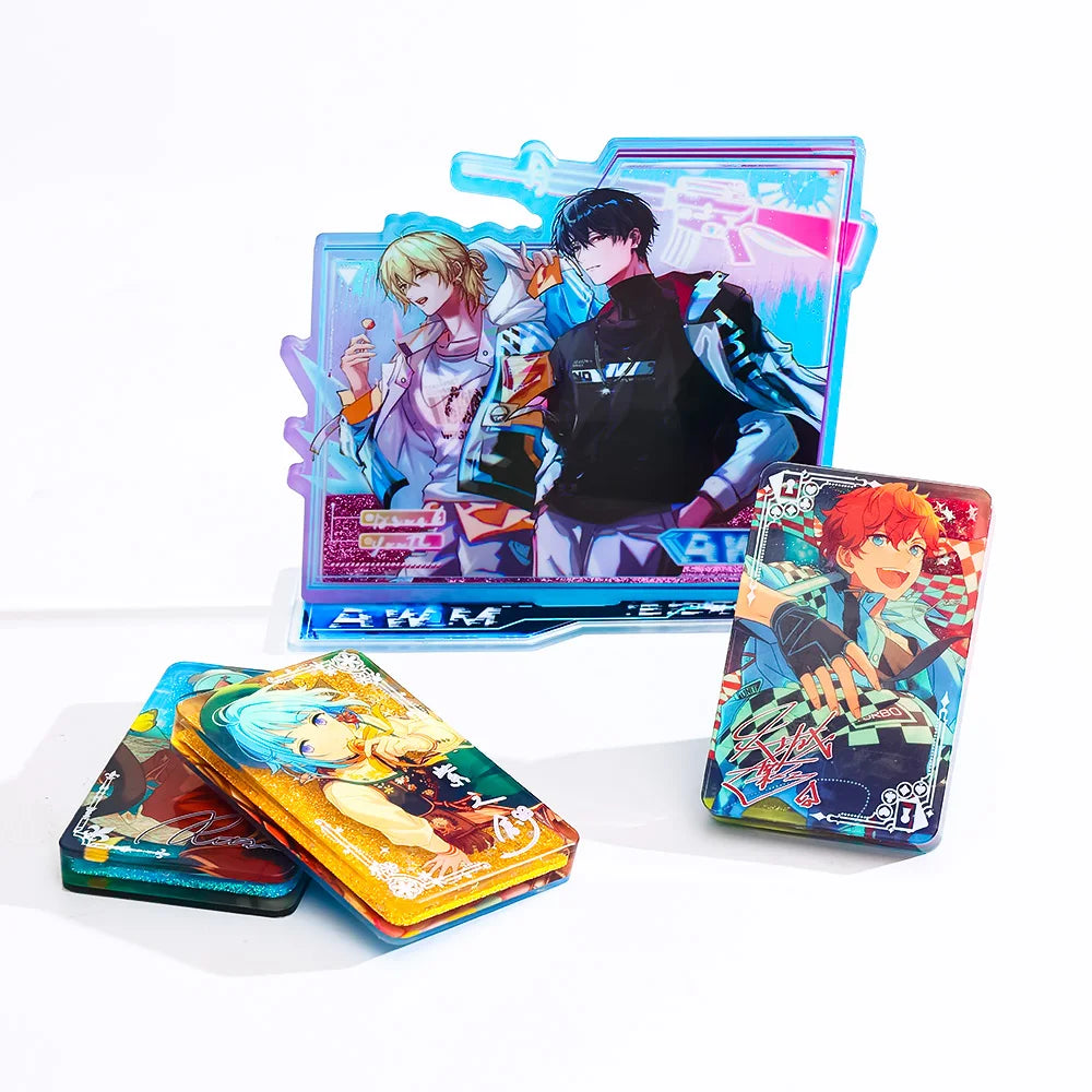 CNAWO Custom Acrylic Crafts Anime Clear Printed Double Sided Quicksand Acrylic Standee Square Quicksand Acrylic Block