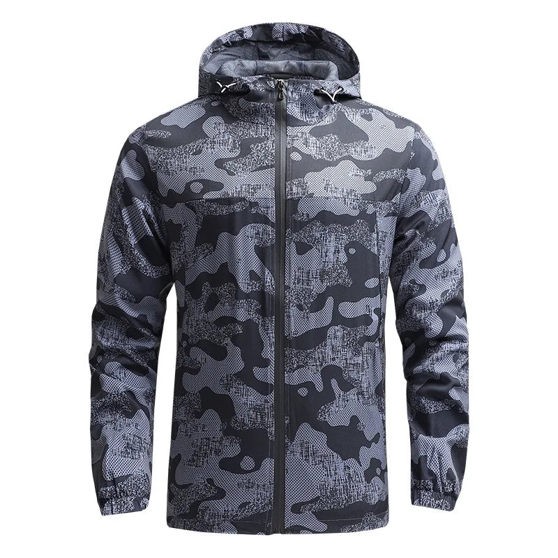 New Men Quick Dry Men Camouflage Jacket Climbing Hiking Jacket Sports Windproof Clothing Outdoor Waterproof Hooded Jacket