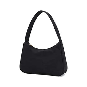 Small Nylon Shoulder Bags for Women Elegant Feminine Mini Handbags with Zipper Closure