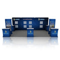 Customized Portable Aluminum Alloy Frame Tension Fabric 10x20 Dye Sublimation Printed Easy Installation Trade Show Booth