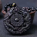 New Arrival Ruyi Elephant Guanyin Buddha Jewelry Wolf Head Dragon Tuteng Pendant Necklace Obsidian Pendant Necklace to My Son