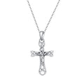 Jiangyuan 925 Sterling Solid Silver Jewelry Oxidized Knot Cross Chain Necklace Women Fine Jewelry Wholesale