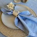 100% Cotton Light Blue Napkin for Casual Dining and Home Gatherings