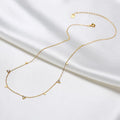 Joolim Jewelry 18K Gold Plated Water Drop Zirconia Dot Triangle Square Pendant Necklace Stainless Steel Jewelry Wholesale