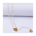 Muslim Arabic Printed Pendant Necklace Stainless Steel Long Chain Necklaces Pearl Beads Rosary Jewelry