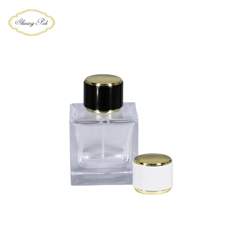 Luxury 15mm Shiny Gold Acrylic Cylinder Smart Lids Surlyn Cap for Perfume Bottles Plastic Material