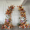 Flowers Wedding Horse Shoe Arch Pink Colour Flower Arch Wedding Entrance Flower Arch Decoration