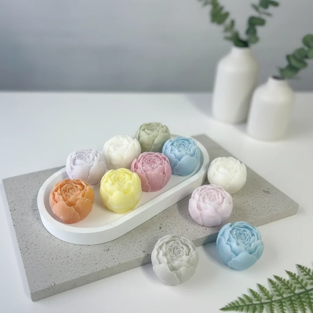 C-3316 Small Easy-to-Use 3D Rose Flower Silicone Moulds for Baking Cakes Handmade Soap & Candle Making