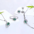 1ct Jewelry Set New Design Green Moissanite Ring Earring Necklace Bracelet Moissanite Diamond Jewelry for Wedding