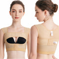 Body Shaper Women Breast Bust Push up Bodysuit Lady Straight Back Correction Double Buckle Nylon Medium Control