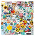 100pcs Small Fresh Cartoon Cute Waterproof Graffiti Decorative Sticker Packs for Laptop Luggage Water Bottle Skateboard Decal