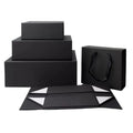 Luxury Black Gift Carton Cardboard Packaging Paper Box Orange Satin Foldable Magnetic Gift Box for Small Business