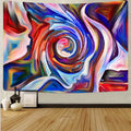 Abstract Tapestry Colorful Flow Paint Wall Hanging Mandala Tapestries Modern Art Psychedelic Home Decor