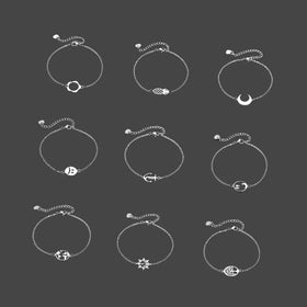 Wholesale Stainless Steel Accessories Jewelry Waterproof Non Tarnish Fashion Customizable Silver Charm Bracelet for Women