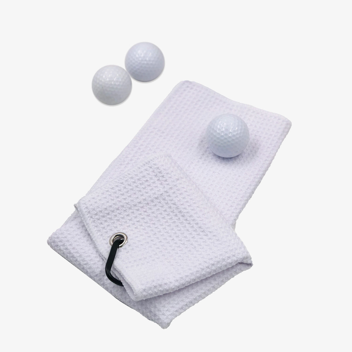 Wholesale Custom Logo Embroidery Printed Plain Blank White Recycled Microfiber Waffle Weave Sports Golf Towels Grommet Hook MegaBDM