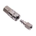 74mm Long Stainless Steel Female Quick Disconnect Best Fitting for Couples 1/4NPT 3/8NPT Female Threads for Paintball