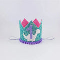Hand-made Non Woven Fabric Baby First  Birthday Crown Hat Princess Crown With Dinosaur Pattern