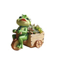 Hot Selling Fun Cartoon Frog Resin Crafts Flowerpot Succulent Green Plant Pot Home Desktop Office Decoration Succulent Flowerpot