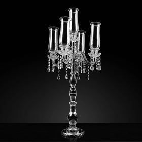 Shining Fashion 5 Arms Crystal Candelabra Wedding Centerpieces Decoration