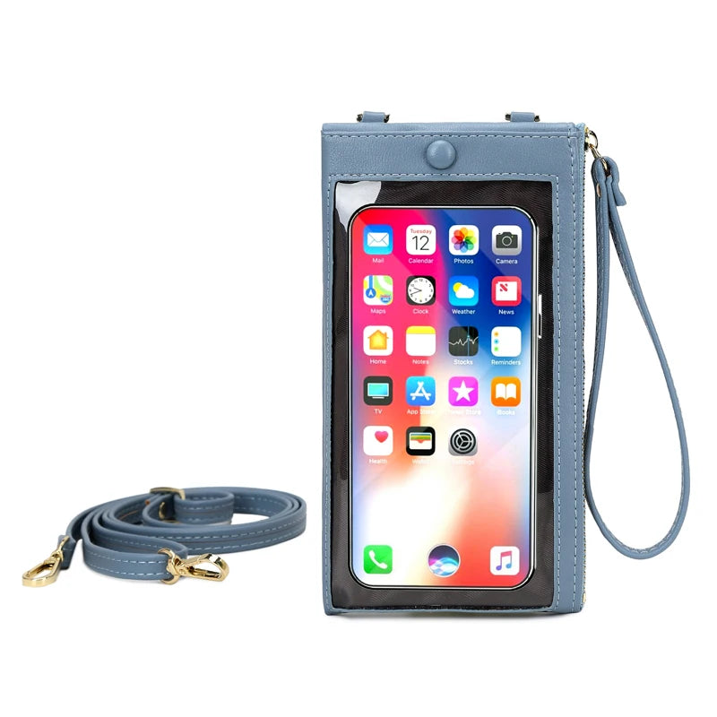 MIYIN 2025 Touch Screen Long Leather Phone Wallet Women Ladies Purses and Handbags Messenger Shoulder Crossbody Women Hand Bags