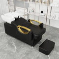 Factory Wholesale Beauty Salon Waterproof Bed Ceramic Basin Lying Massage Furniture Washing Bed& Chair Use Barbershop