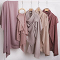 New Ladies Muslim Premium Texture Polyester Solid Hijab Scarf Shawl Malaysian Headscarf