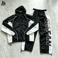 Custom Windbreaker Zip up Hooded Jacket Joggers Nylon Wind Breaker Cargo Pants Sweat Pant Tracksuit Unisex Jogging Suits Set