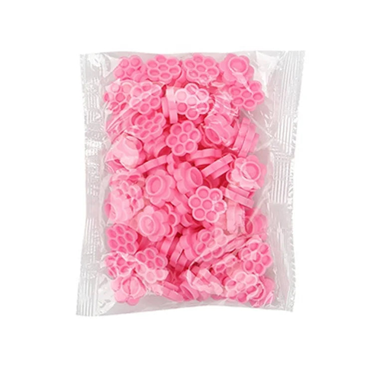 Private Label Eyelash Extension Glue Holder With Flowering Cup Glass Eyelash Sticker Glue Holder Pallet