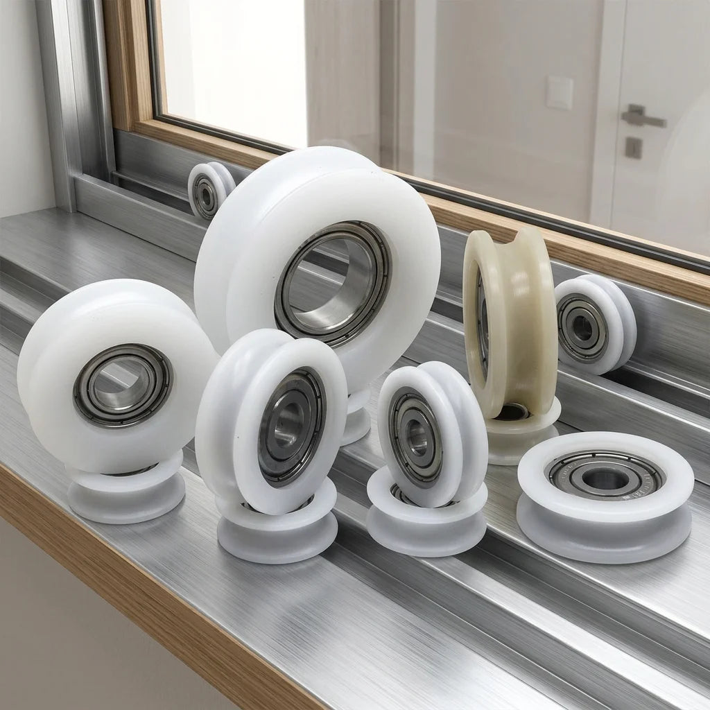 U Groove Sliding Door Roller Pulley BSU60830-10 608 ZZ Bearing 8x30x10mm Pom Plastic V Groove Guide Wheel Pulley with Bearing