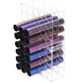40-Hole Acrylic Roll Storage Rack Craft Room Roll Holder for 40 Vinyl Rolls Paper Display Racks for Gift Usage 2-Pack