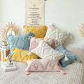 Luxury Decorative Pillow Cases Handmade Boho Style Macrame Tassel Cotton Embroidered Cushion Cover for Home