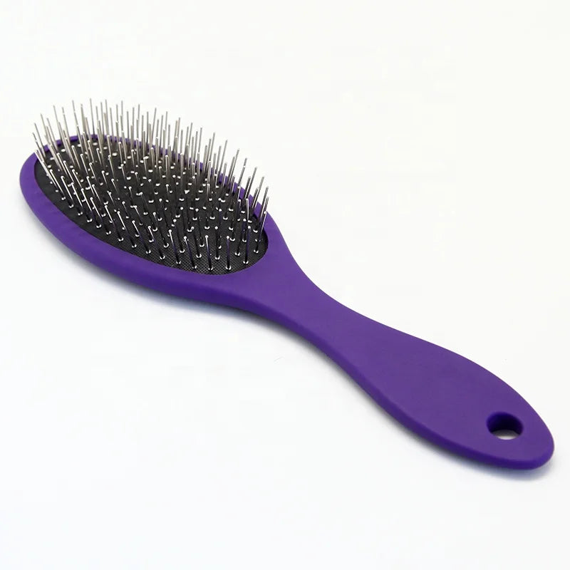 Baoli Customized Logo 17mm Steel Pin Brush Dog Hair Grooming Brush Hard Pin Pad Combing Dog Beauty Dog Brush