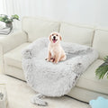 Customization Dog & Cat Bed Solid Fiber Machine Wash Long Plush Anti-Slip Sofa Pet Bed