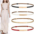 Manufacturer Fashion All-match Pair Buckle Girl Thin Leather Belt Ladies Leather Belt