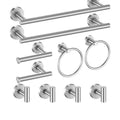 10-Piece Eco-Friendly Monden Style Stainless Steel Satin Finish Bathroom Accessories Kit Wall Mounted Sanitary Fittings Set