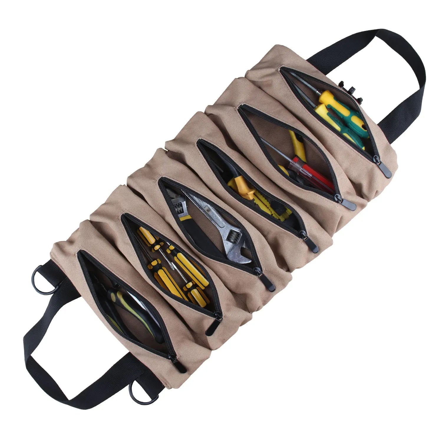 Heavy Duty Rolling Electrician Tool Bag Multifunction Canvas Storage Pouch with OEM and ODM Support